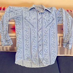 Vintage retro penny’s cowboy pearl snap shirt
